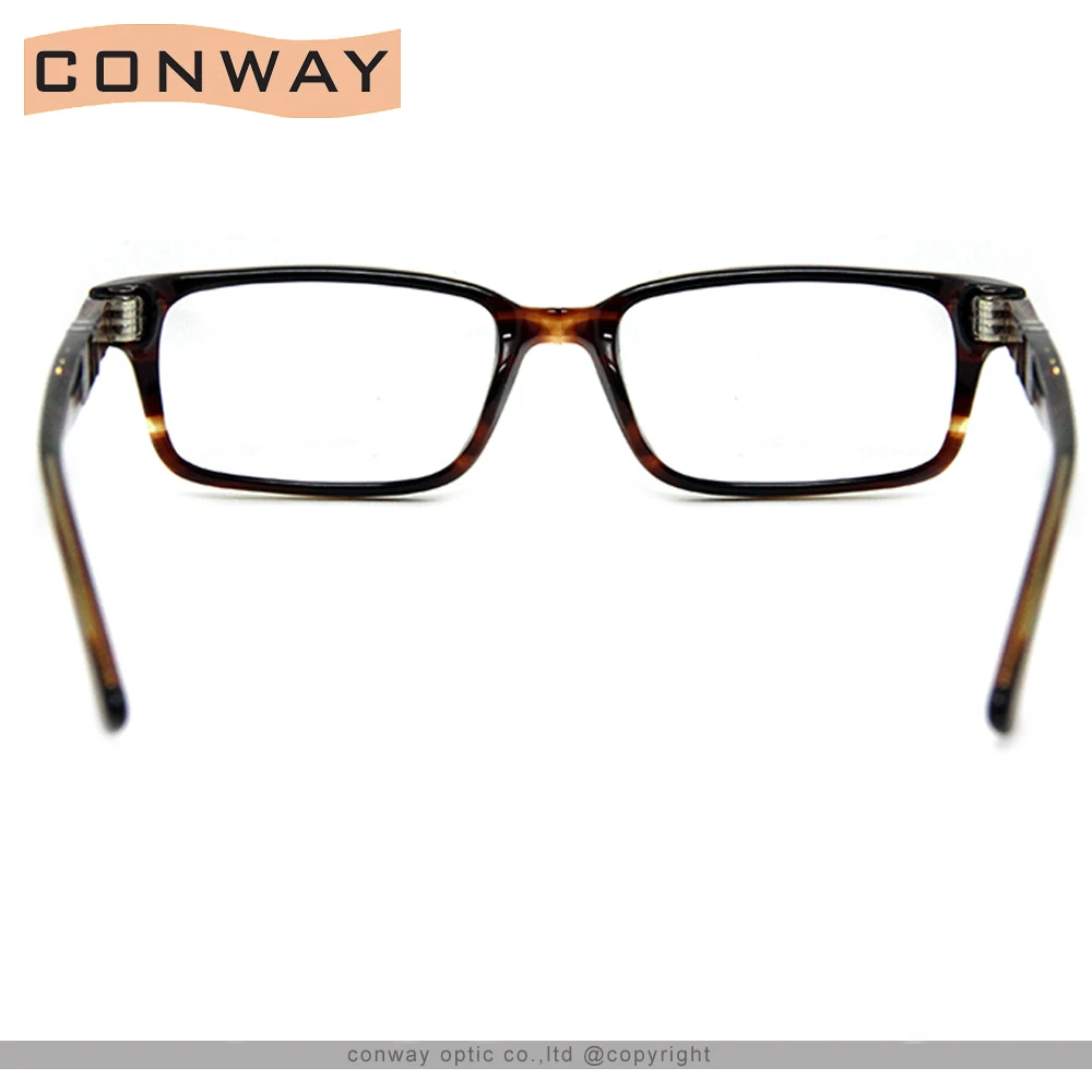Conway Slim Pravokotne Optičnih Očal Okvir Jasno Objektiv za Moške Kakovosti Acetat Očala Očala z ohišjem, ki je v Evropi Slog