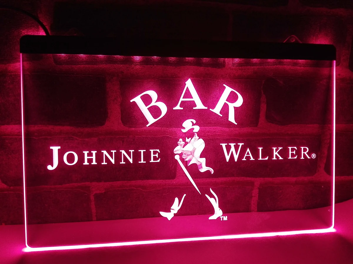 LA439 - BAR Johnnie Walker Viski LED Neon Luči Prijavite doma dekor obrti