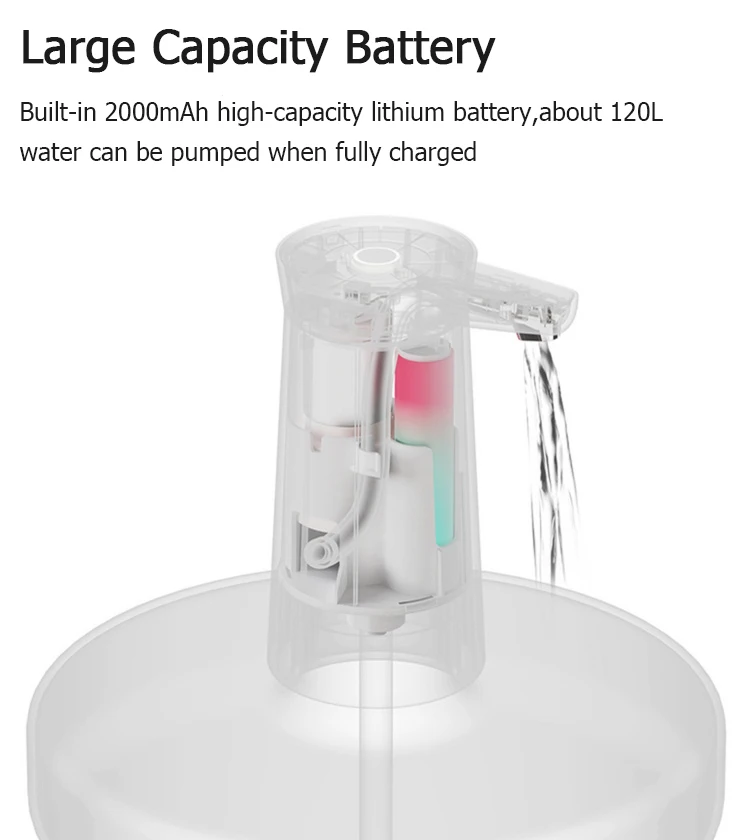 Novo Sothing Električni Razpršilnik Vode z Eno tipko Control Dolgo Življenjsko dobo Baterije Gospodinjstvu Prenosni Samodejno Pijačo Steklenico Vode Črpalka