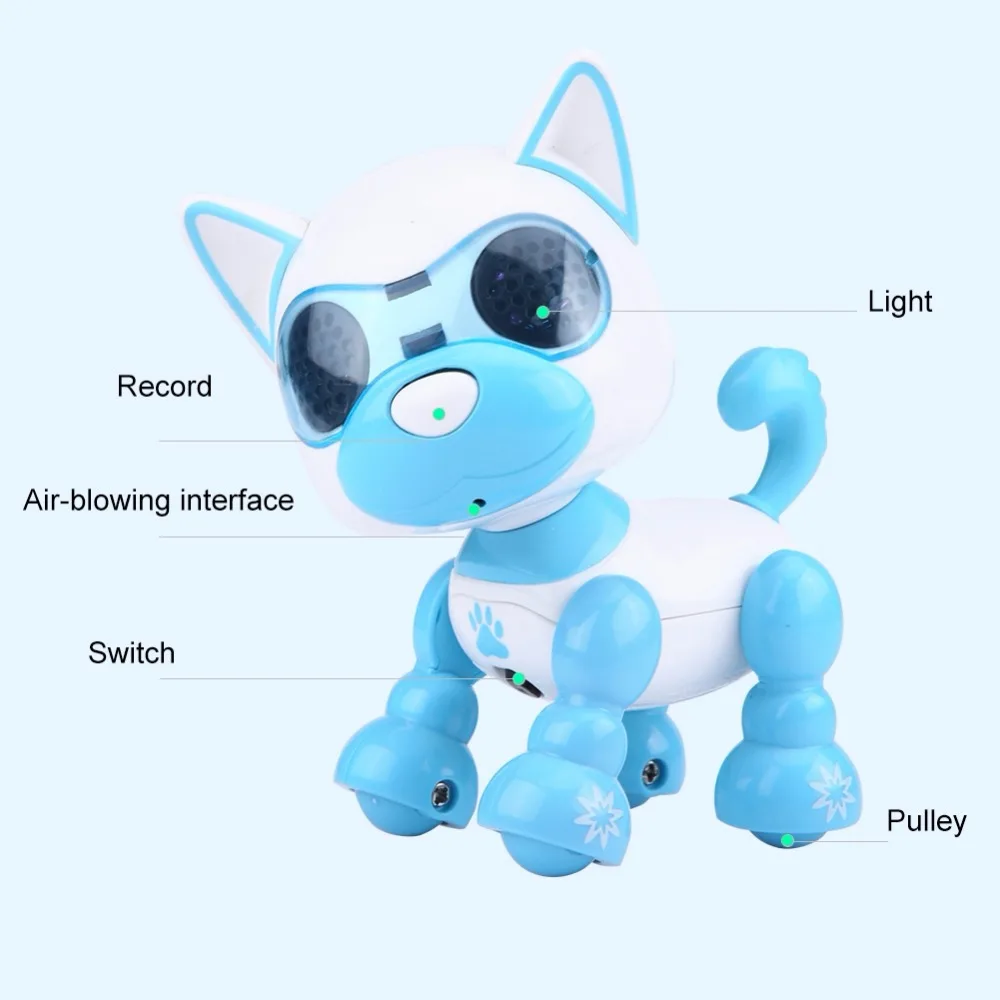 Kul Robot Pes Jjeza Igrača Otroci Smart Interaktivne Hoja Zvok Kuža LED Snemanje Izobraževalne Inteligentne Elektronske Robot igrače Darila