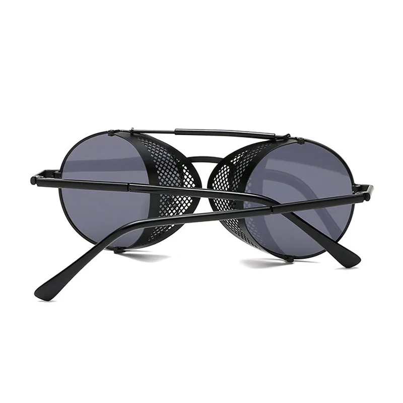 Modno Kovinsko Krog Steampunk sončna Očala Moški Ženske blagovne Znamke Design Letnik Sunglass Visoke Kakovosti UV400 Očala Očala Odtenki