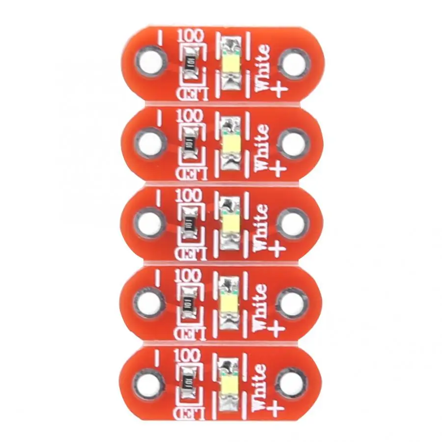 50 Kos LilyPad LED Modul Bela Nosljivi Površine-Vgrajena LED DIY Komplet za 3~5V