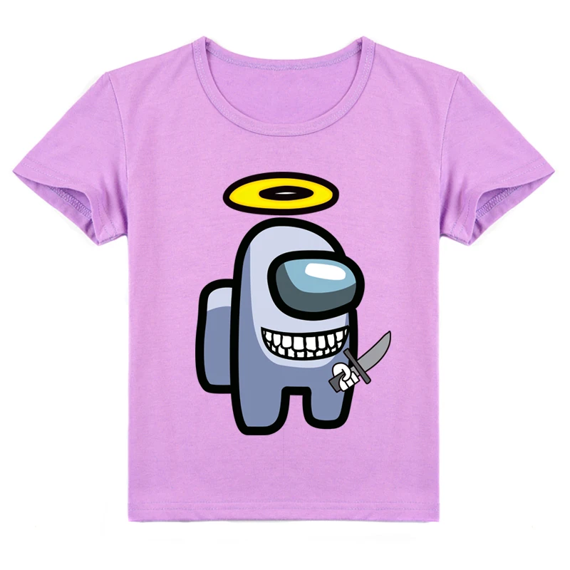 2021 Nov Slog Otroško T-shirt Med Nami Impostor Grafiko, ki je Natisnjena Dekleta Fantje Moda Otroci T-shirt Kratek Rokav Ulične