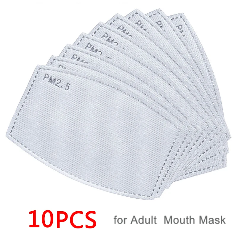 10pcs PM2.5 Filtrirni papir Anti Meglica bakterije dokaz usta Masko Zamenjava Proti Prahu Anti onesnaževanja Obraz, Usta Masko Filter Papir