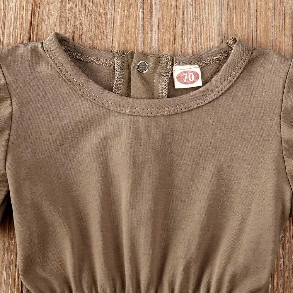 0-24M Novorojenega Dojenčka Otroci Baby Dekle Romper Ruffle Jumpsuit Oblačila Obleko Set