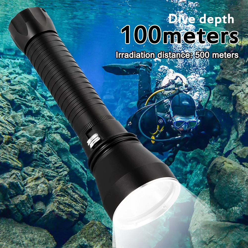 XHP70.2 Najbolj Zmogljiva LED Potapljaška Svetilka 200 m Podvodno Svetilko 4000LM Nepremočljiva XHP70 Potop Lučka Luč Svetlobe