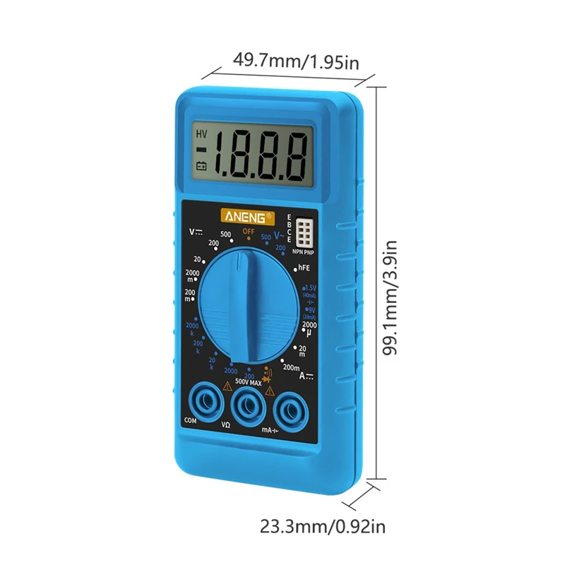 ANENG Prenosni DT812 Mini Digitalni Multimeter z Zumer Zaščito pred Preobremenitvijo Žep Napetost Amper Ohm Meter, DC, AC z LCD