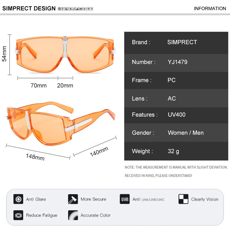 SIMPRECT Prevelik sončna Očala Ženske 2021 Moda Šport Buljiti Kvadratnih sončne Očala za Moške blagovne Znamke Oblikovalec Letnik Odtenkih Za Ženske