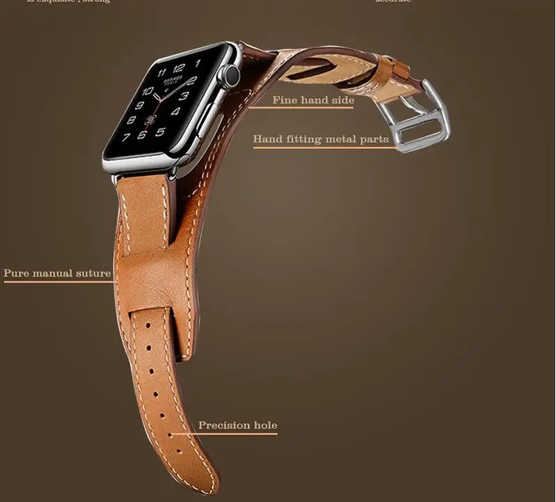 Vroče prodajo Za iwatch 4/3/2/1 Zapestnica Pašček Usnje manžeta Za Apple Watch traku serija 6 SE 44 mm 40 mm