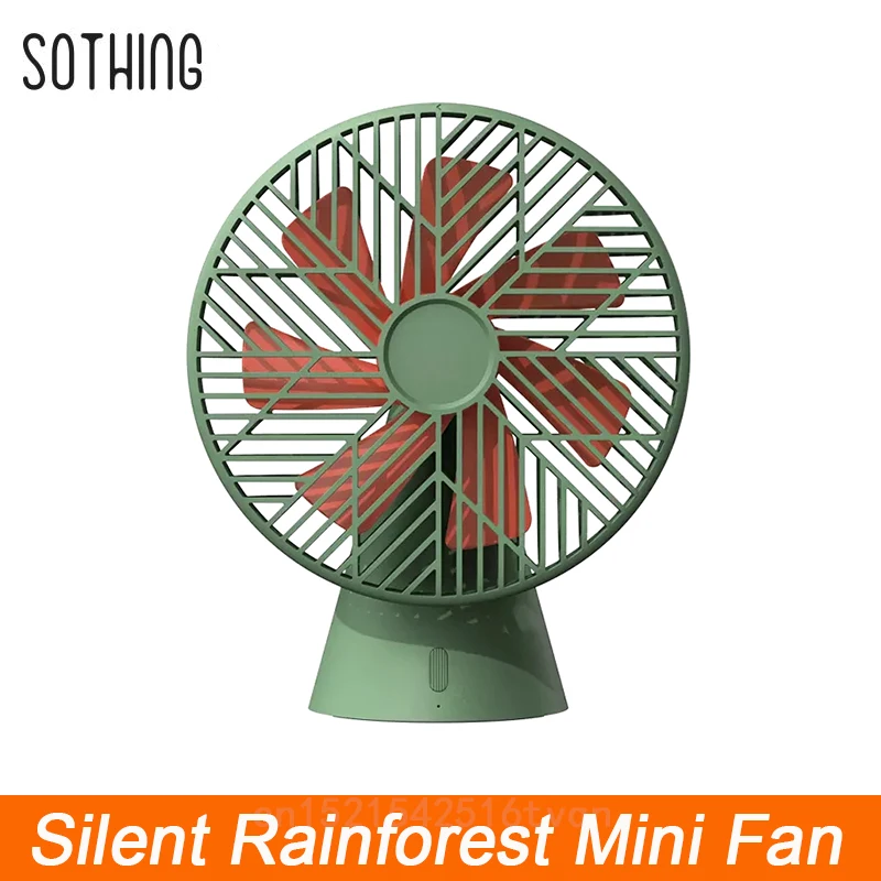 Xiaomi Youpin SOTHING Tiho deževnega Gozda Mini Ventilator za ponovno Polnjenje Ročni brisalec za Vetrobransko steklo Fan 90 Stopinj, Ventilator za Domačo Pisarno na Prostem