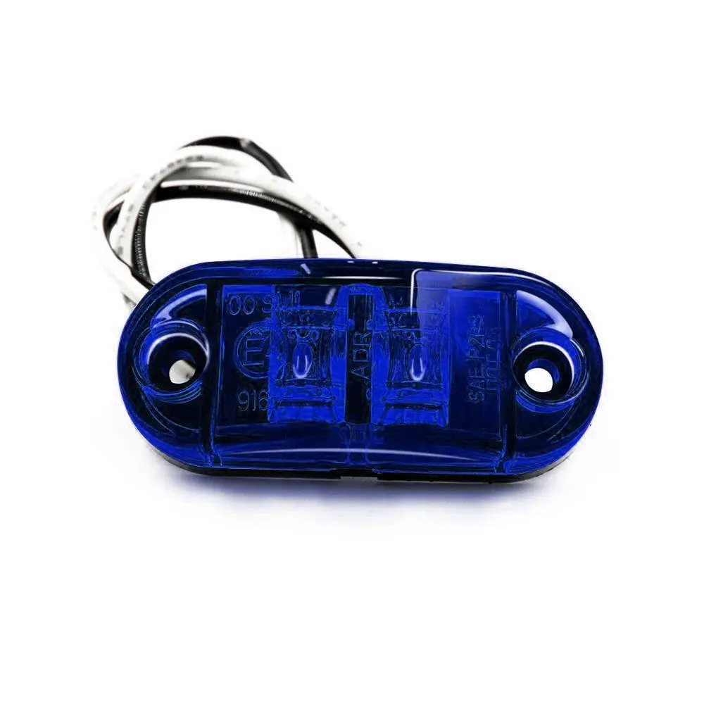 Krator 4PCS 12V-24V Modra 2 LED Avto Tovornjak Priklopnika Strani Marker Luči Lučka Blinker Nepremočljiva