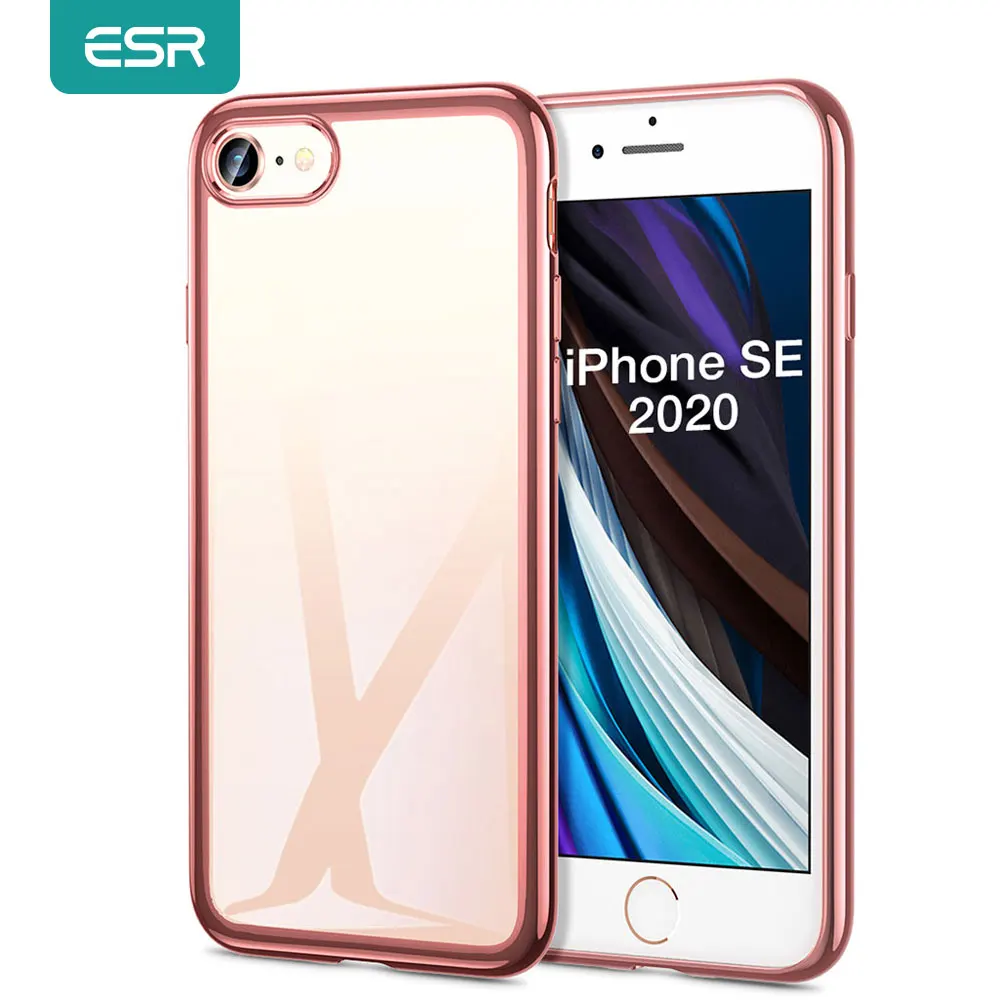 ESR Jasno Primeru za iPhone SE 2020 8 7 Plus Mehka TPU Okvir Polno Primeru Hrbtni Pokrovček Za iPhone11 11pro Max X XR XS Max Primeru Funda