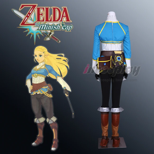 The Legend of Zelda Princesa Cosplay Dih Divje Zelda Kostum Halloween Rokavice pricess Predpasnik s pasom