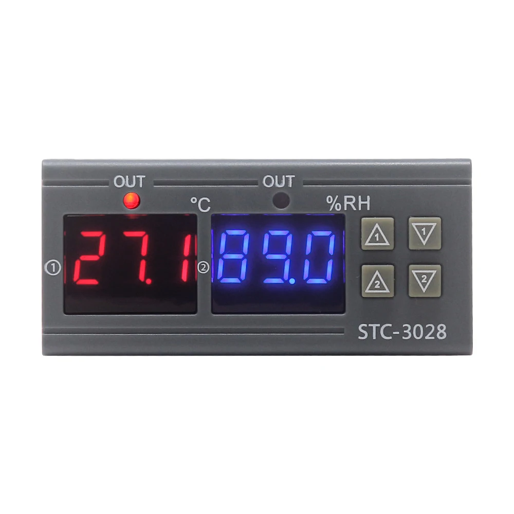 Digitalni Termostat Hygrostat Temperatura Vlažnost Upravljavca AC 110V-220V DC12V Regulator za Ogrevanje Hlajenje, Nadzor STC-3028
