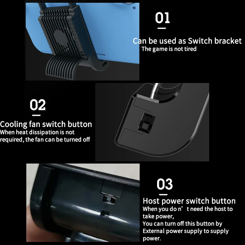 Izklopite Hladilni Ventilator Dock Hladilnik z USB-C Polnjenje Vrata za Nintendo Stikalo & Stikalo Lite igralne Konzole