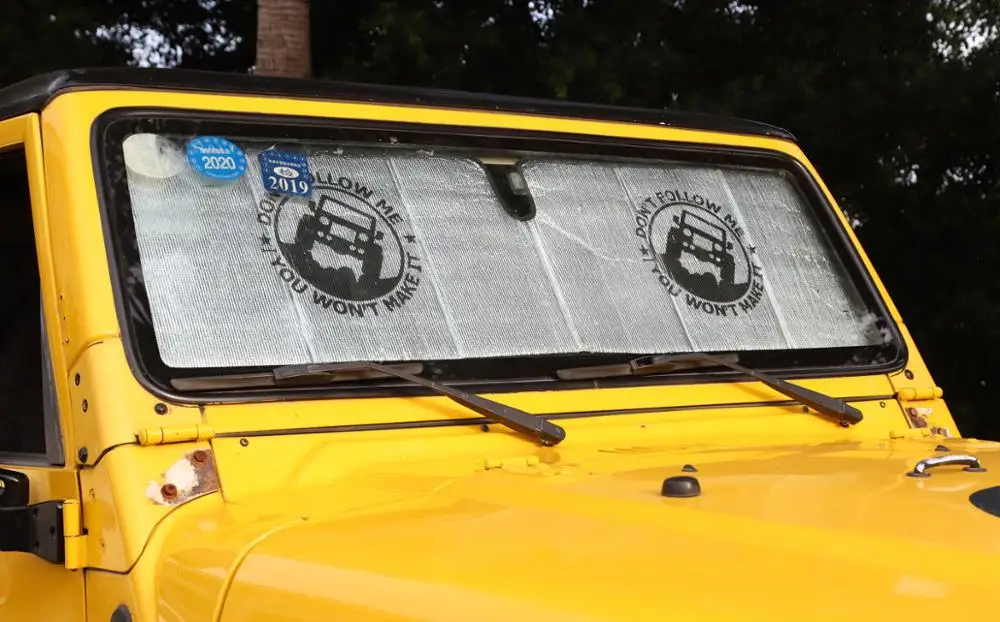 Za Jeep Wrangler TJ 1997-2006 Vetrobransko steklo Dežnik Kritje Izolacija sončnega Anti UV Avto Notranja Oprema Aluminijasto Folijo