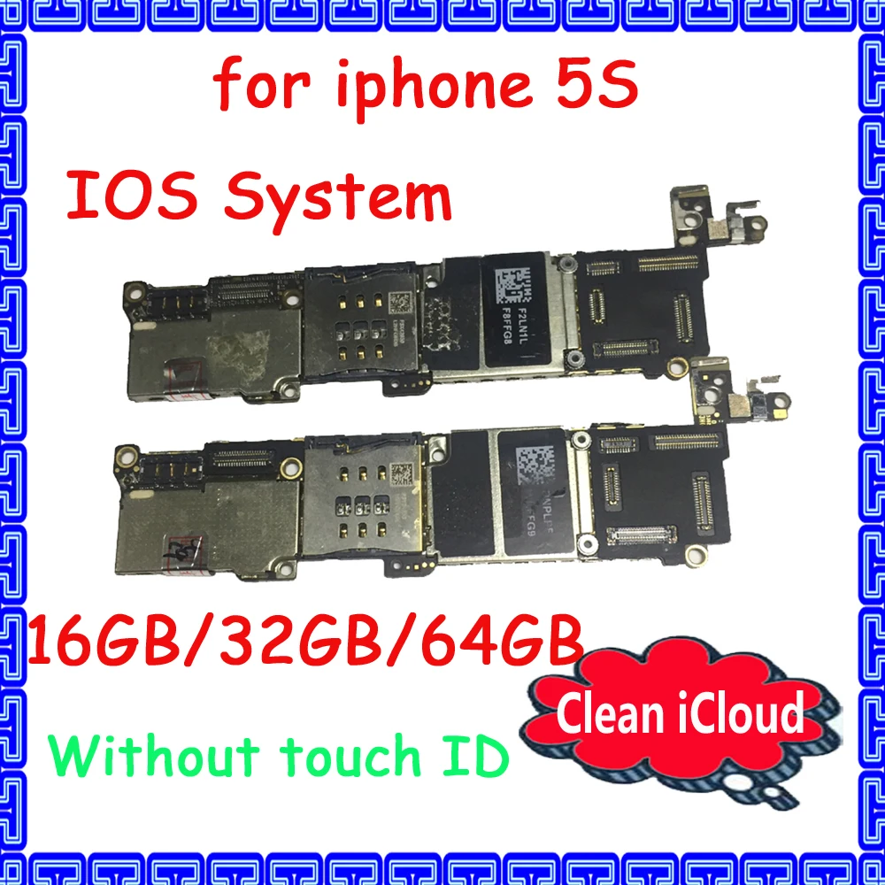 16GB 32GB 64GB za iphone 5S Original Odklenjena, matične plošče, brez dotik ID Mainboard z IOS Sistem in celotno žetonov logiko odbor