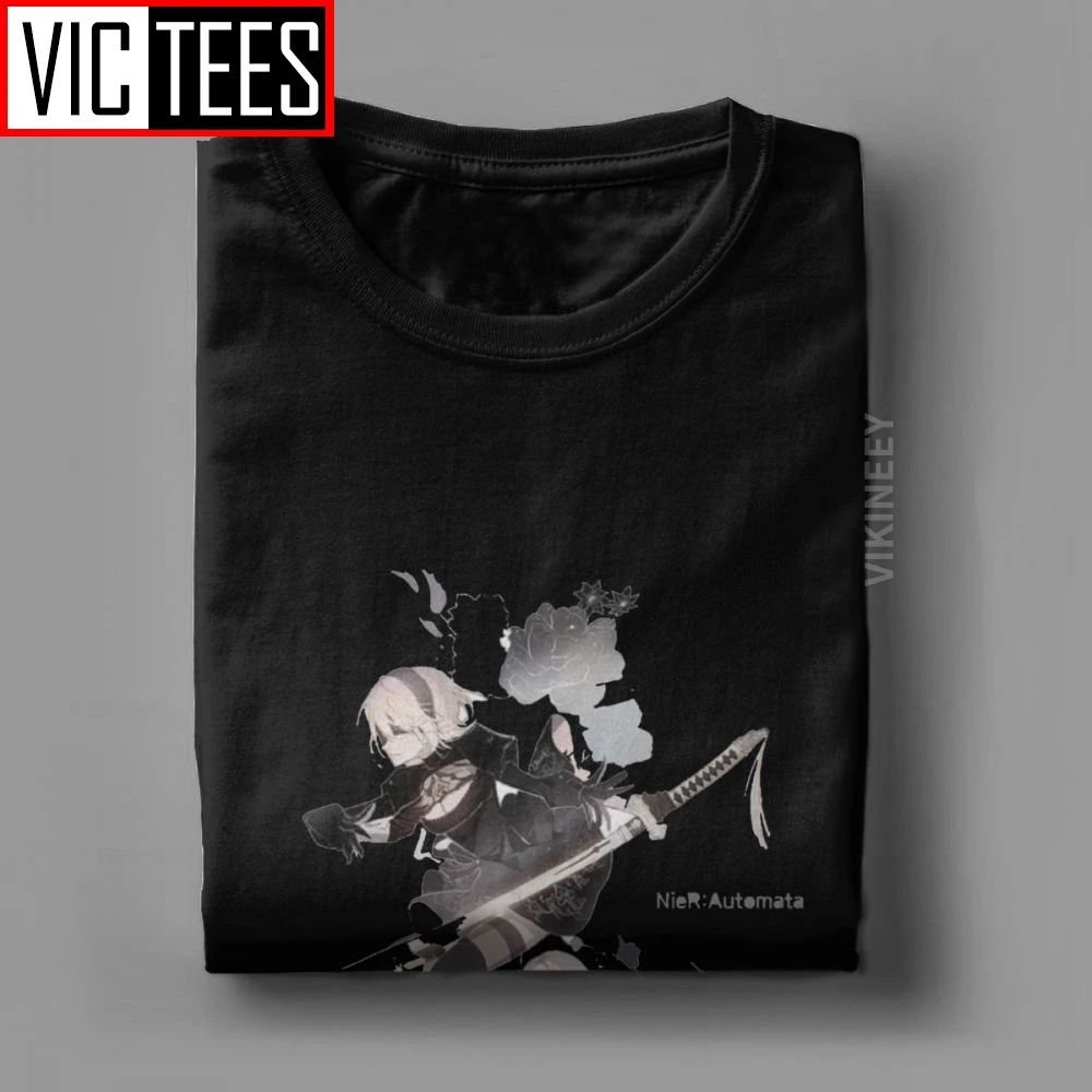Nier Automata Moški Majica s kratkimi rokavi 2020 YoRHa 2B Igra Humor O Vratu T-Shirt Čistega Bombaža Klasičnih Camisas Hombre