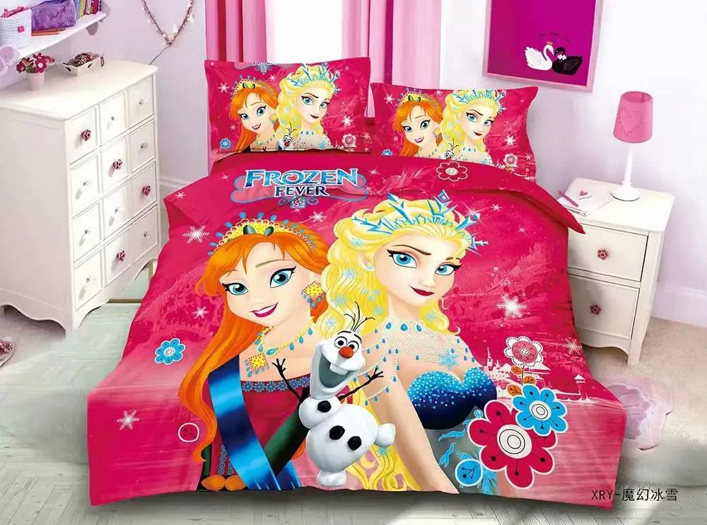 Princesa sofija posteljnina nabor twin posteljo stanja rjuhe kritje set za dekleta soba single bedspread coverlets 3d tiskanih 2-4 kos vroče