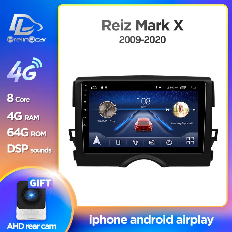Prelingcar navigacijski sistem, ki Za Oznako X/Reiz 2010 11 12 13 14 android 10.0 Avto GPS multimedia Radio Navi igralec