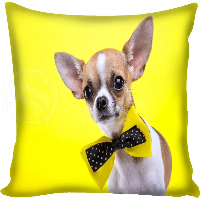 Po meri Chihuahua lep pes Prevleke Kvadratnih Zadrgo Domu Dekorativni Vzglavnik Zajema Dva Straneh Tiskanih 35X35 40X40 45X45 60X60