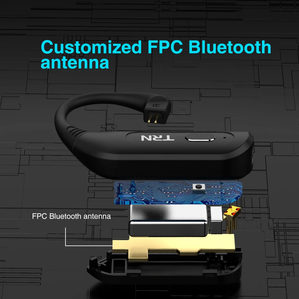 TRN BT20S PRO APTX Brezžična tehnologija Bluetooth 5.0 HI-fi Slušalke 2PIN/MMCX Priključek Zamenljive plug Uho Kavelj Za TRN/ Revonext QT5/QT2
