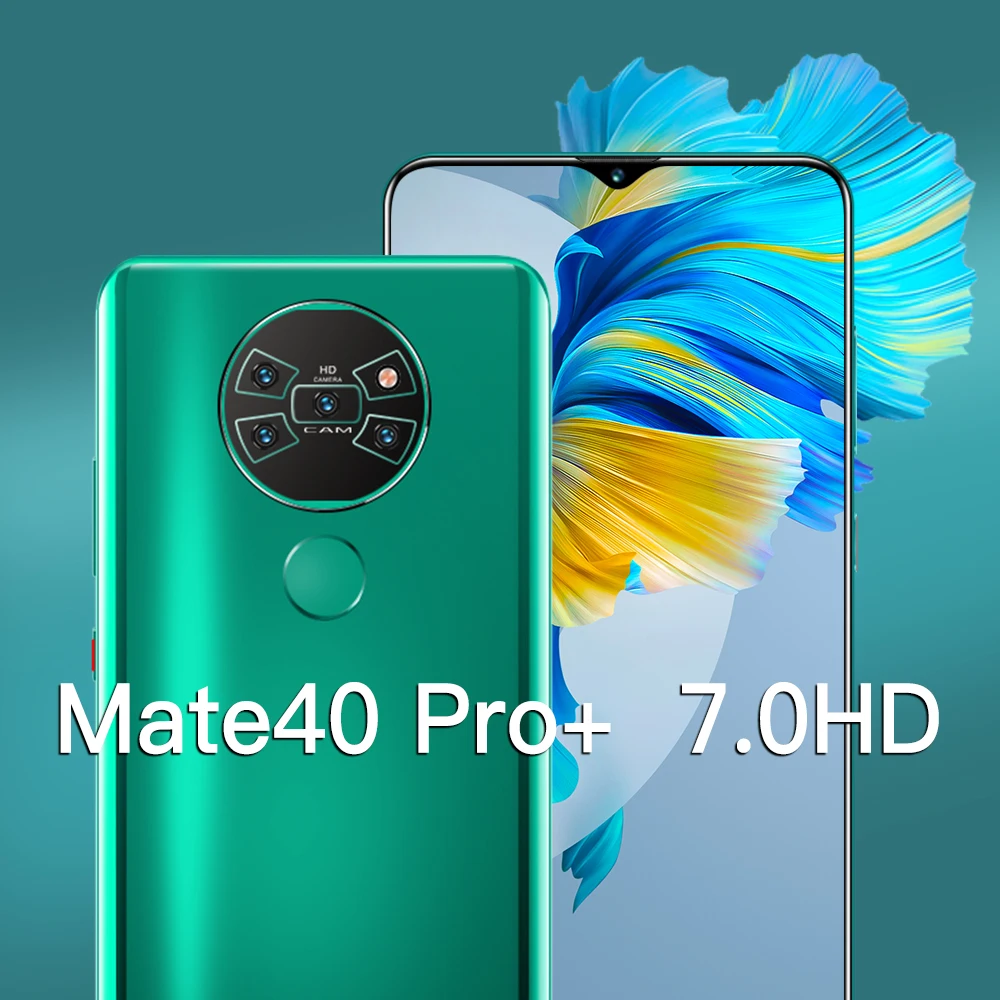 7.0 Palčni Globalni Različici Mate40Pro+ Pametni telefon Prstnih Odklepanje 12GB 512GB Obraz ID Android 10.0 GPS, Wifi 2020 mobilni telefon Slušalka