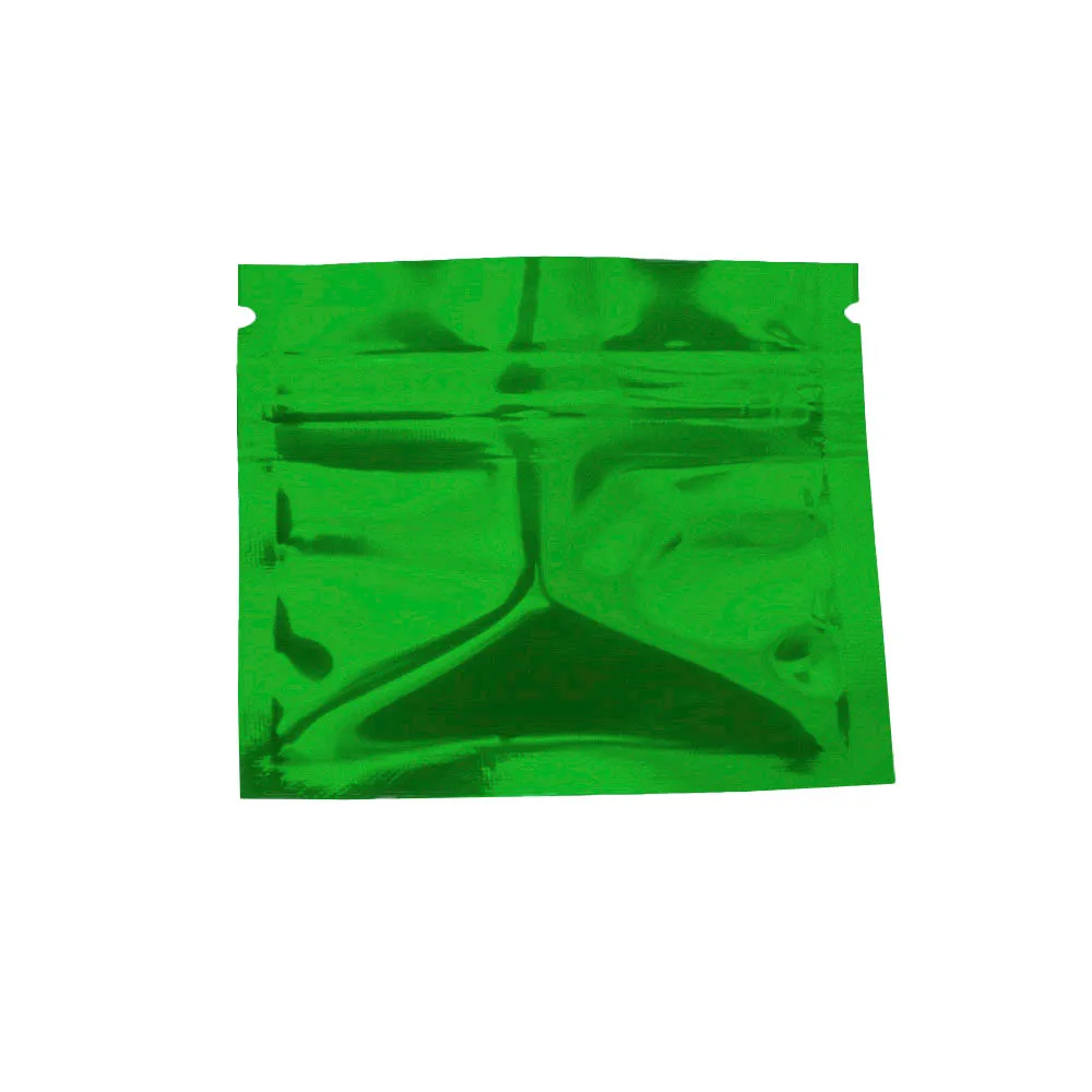 Mala Shranjevanje Živil Zip Lock Paket Vrečko za 7,5*6.3 cm Zelena Zapira Toplote Sealable Ziplock Nepremočljiva Aluminijasto Folijo, Vrečke 200pcs