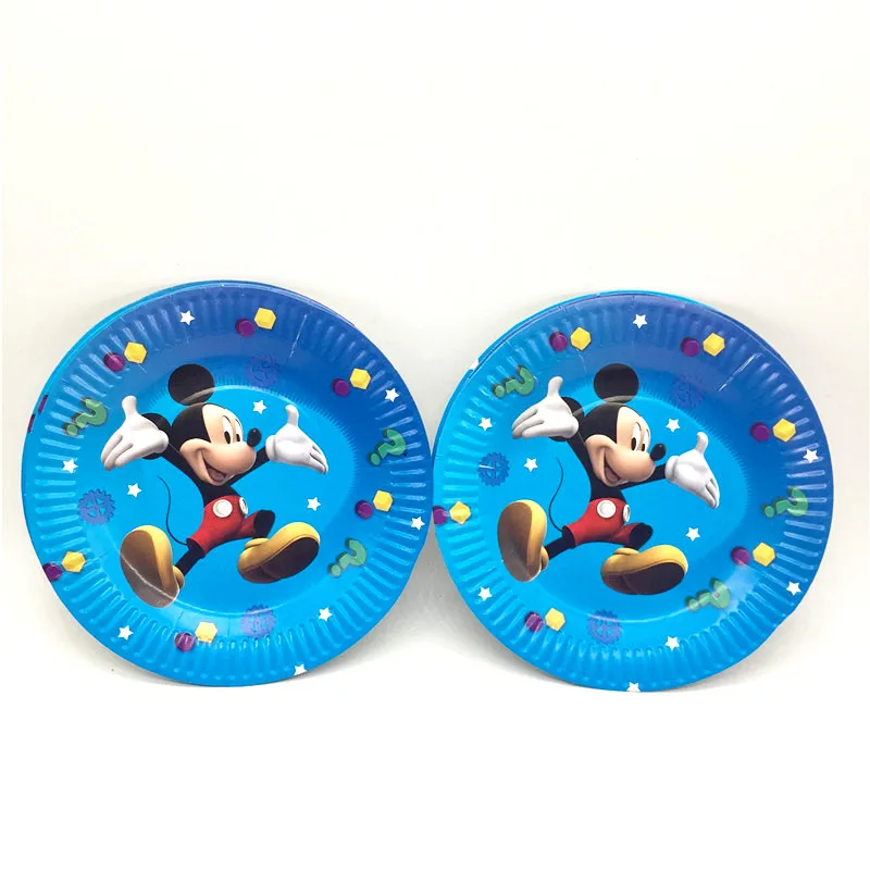 30PCSDisney Mickey Mouse Papirja Krožniki, Skodelice Otroci Uslug Stekla Happy Birthday Party Risanka Dekoracijo Slamic Dobave