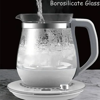 1.8 L Zdravstvena Pot Visoko Borosilicate Stekla Cvet Teacup Multifunkcijski Inteligentni Električni grelnik vode Čaj, Kavo Decoction GL33