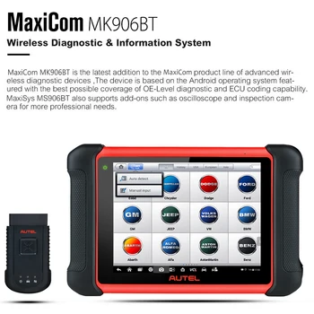 Autel MaxiCom MK906BT PRO ECU Kodiranje Super Tablični računalnik Skener Diagnostično Orodje, MS908P OBD2 Avto Pribor za Brezžični Bluetooth+MV108