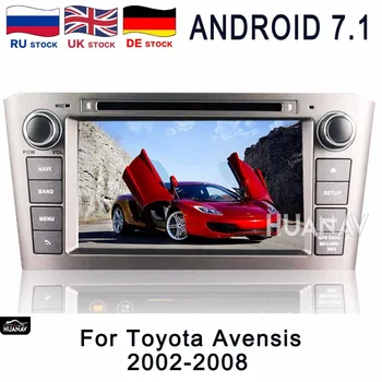 Avto DVD predvajalnik, GPS navigacija za Toyota Avensis 2002-2008 T250 Android7 Android8 večpredstavnostna 2 din Radio, GPS stereo vodja enote