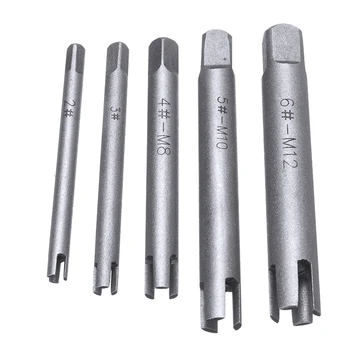 5pcs HSS 6542 Zdrobljen Tapnite Extractor Zdrobljen Tapnite Odstranjevalec Orodje za Odstranjevanje Kompleti 3 Do 20 mm Pipe 3/4 Kremplji 2#-M5, 3#-M6, 4#-M8, 5#-M10,