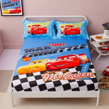 3D bombaž risanka posteljo stanja nastavite 3pc twin velikost McQueen avtomobili opremljeni stanja vzglavnik za otroke, spalnica, otroška eno kraljica kralj velikost