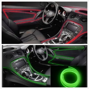 2m LED Neon Za Lada Ford, Toyota, Volvo Mazda Honda Lexus Vzdušje Svetlobe Avto Notranje luči Trakovi LED Trakovi, EL Garland Vrv