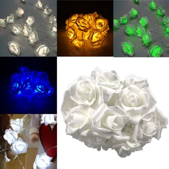 Moda Svetlobo 10 LED Rose Cvet Niz Luči 220V EU Plug Pravljice svate Božično Dekoracijo Dropshipping