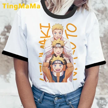 Naruto Akatsuki Majica s kratkimi rokavi Ženske Kawaii Poletje Vrhovi Japonski Anime Itachi T-shirt Smešno Sasuke Grafični Tees Harajuku Ženska Unisex