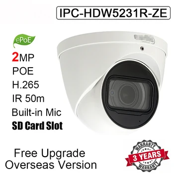 Original IPC-HDW5231R-BENEDIKT 2MP POE IP67 H. 265 IR 50m IP Kamero IPC-HDW5231R-BENEDIKT Omrežna Dome Kamera
