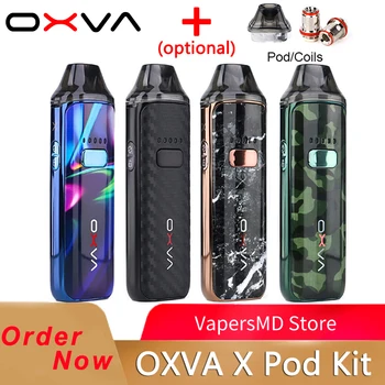 Original OXVA X Komplet 2ml Kartuše & 1600mAh Vape Pod fit za 0,3 ohm/0.5 ohm Očesa & 1.0 ohm Redno & RBA Tuljavo E-Cigareta Vape Kit