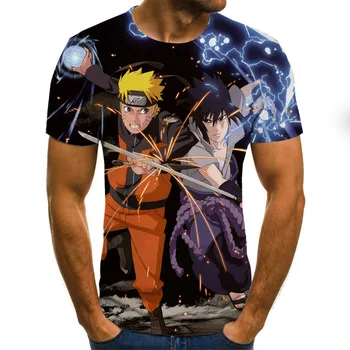 2020 Najnovejši Modni Naruto Majica Moški Ženske 3 D T-shirt Naruto Cosplay Kul Sweatshirts Naruto Dejanje Slika Tee Srajce Moške Vrhovi