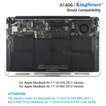 Kingsener Novo A1406 Laptop Baterija za Apple MacBook Air 11