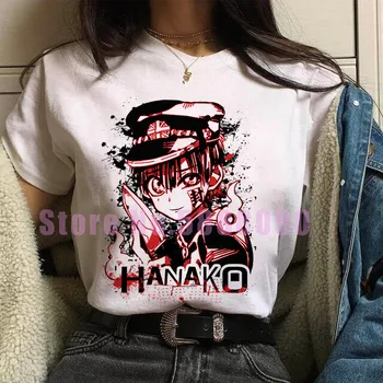 Kawaii Japonski Anime Wc Zavezuje Hanako Kun majica s kratkimi rokavi ženske Jibaku Shounen T-shirt srčkan Hladilnik Mokke T-majica Lady Grafika Vrhovi