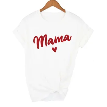 Roza Bela Mama & mini majica mamica in mi ujemanje srajce mati hči družine ujemanja obleke