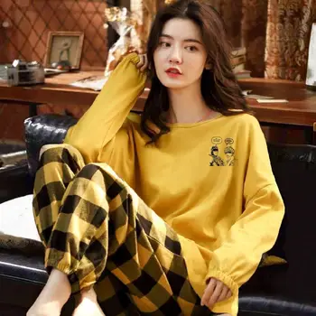 Han edition dekle študent prosti čas svoboden 2020 novo pižamo ženske starosti sezona gospodinjstvo, da traja dve obleke