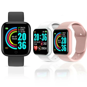 Y68 Bluetooth Smart Gledajo Moški Nepremočljiva Šport Fitnes Tracker Pametna Zapestnica Krvnega Tlaka, Srčnega Utripa D20 Smartwatch