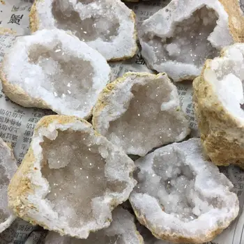 Naravno bela Agate Geode Rezina Quartz Crystal Grozdov Mineralov Reiki Healing Kristalno Doma Dekoracijo