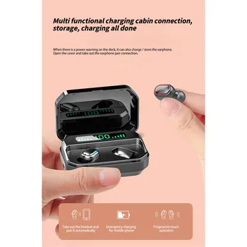 Visoka Kakovost Globok Bas Bluetooth Slušalke Pravi Brezžični Čepkov Bluetooth Slušalke Touchcontrol Z Brezžično Polnjenje