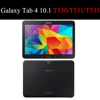 QIJUN tablet flip primeru za Samsung Galaxy Tab4 10.1 usnje fundas zaščitni Silikonski soft Shell Stojalo pokrov za T530/T531/T535