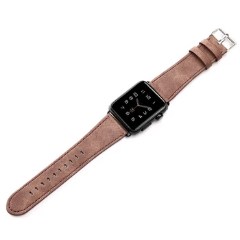 Moški/Ženske, Usnje, usnjeni Ura Pas za Apple Watch Band Serije 6 5 4 3 2 Zamenljiva Zapestnica Pasu za iWatch SE 44 mm/42mm/40mm/38 mm