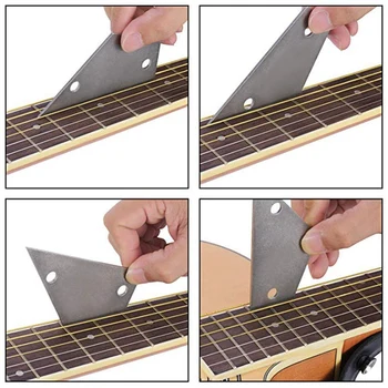 Kitara Luthier Orodje Komplet Vključeni 1 Kos Kitara Fret Kronanje Luthier Datoteke,1 Kos Iz Nerjavečega Jekla Fret Rocker,2 Kos Fingerboard Gua